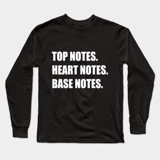 Fragrance Notes Design Long Sleeve T-Shirt